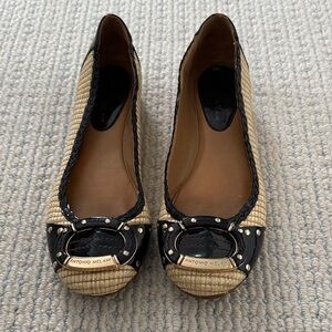 ANTONIO MELANI Black and Cream Loafers